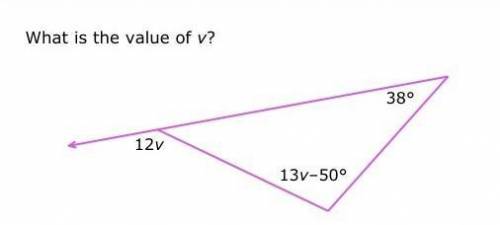 What is the value of v?(picture attached)PLEASE ANSWER ASAP!!!