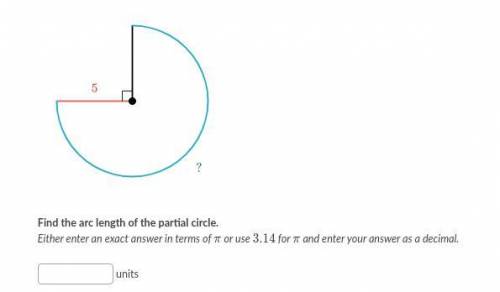 Find the arc length of a partial circle