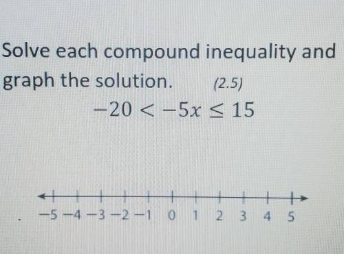 Solve each compound inequality andgraph the solution.