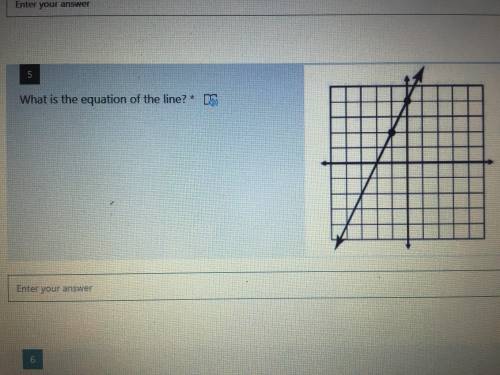 Please help I need the answer ASAP What is the equation of the line?