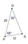 What is the area of triangle PQR? Round to the nearest tenth of a square unit. 70.5 square units 11