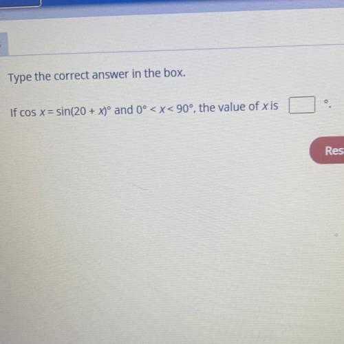 The value of x is __?
