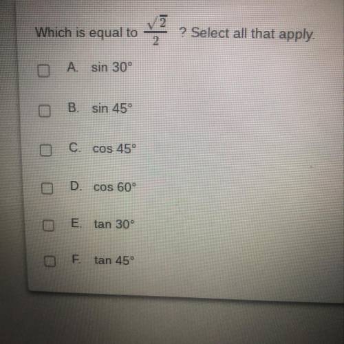 Which is equal to? Select all that apply. Geometry