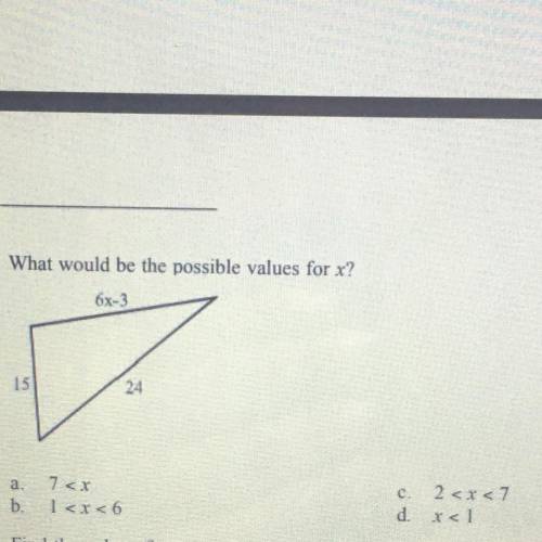 What would be the possible value for x?
