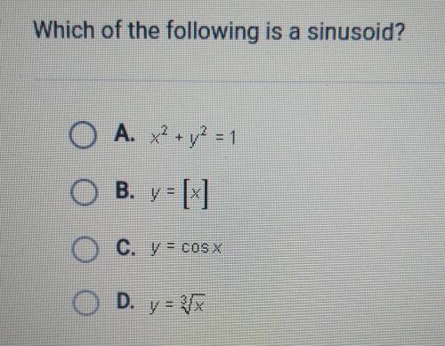 Which of the following is a sinusoid?