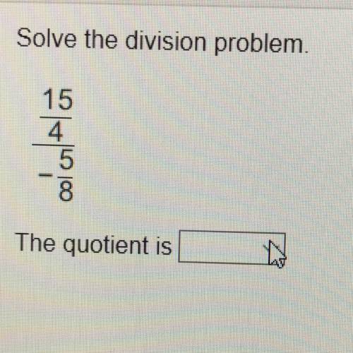 Solve the division problem