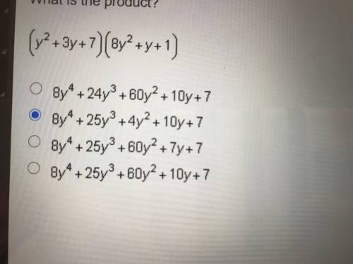 What is the product ? (Y^2 +3y +7) (8y^2 + y+1)