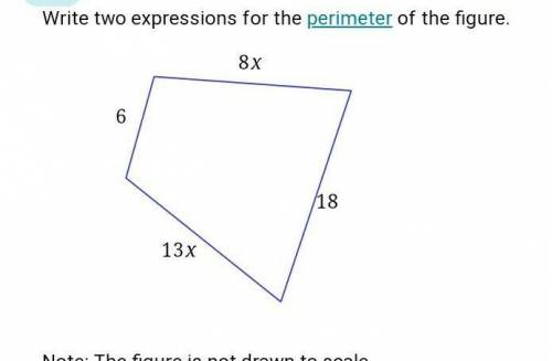 Write to expression for the perimeter of the figure