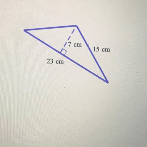 Find the area of the triangle below. Be sure to include the correct unit in your answer.