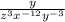 \frac{y}{z^3x^{-12}y^{-3}}