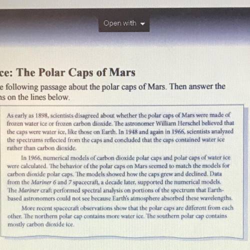 What can you infer about the results of numerical models in 1966 for polar caps

made of water ice