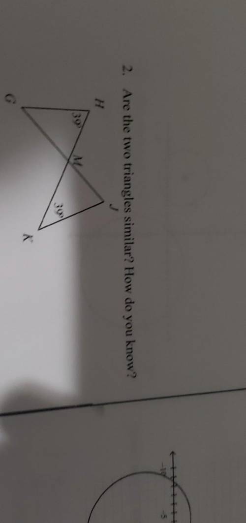Are the two triangles similar? how do you know