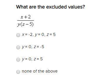 What are the excluded values?