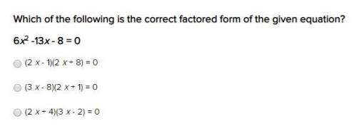 Which of the following is the correct factored form of the given equation?
