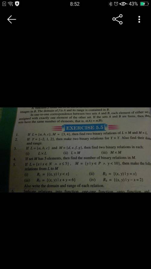 Kindly NOTE that you have to attempt Q.1 till 4 only In Q.3 you have to make Two Binary Relations B