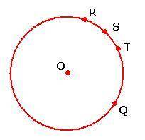 Complete the following proof. Given: Points R, S, T, Q on circle O Prove: m \overarc R S + m \overa