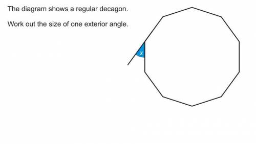 The diagram shows a regular decagon please help