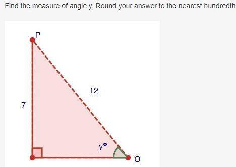 Please help me timed 5 minutes Find the measure of angle y.