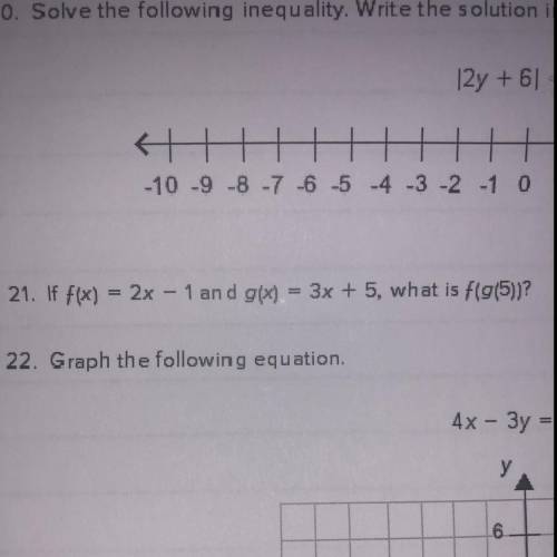 Question 21 on this pictured math sheet please. Have a great day!