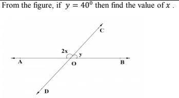 From the figure, if y = 400 then find the value of x .