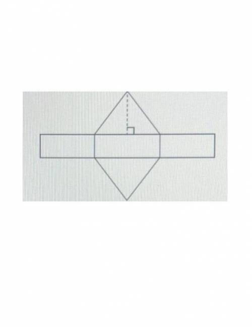 The net of a triangular is shown. Use the ruler provided to measure the dimensions of the net to th