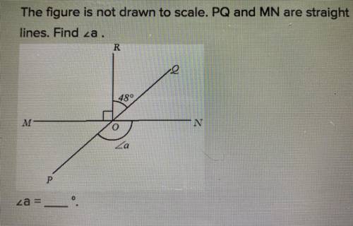 The figure is not drawn to the scale. PQ and MN are straight lines. Find