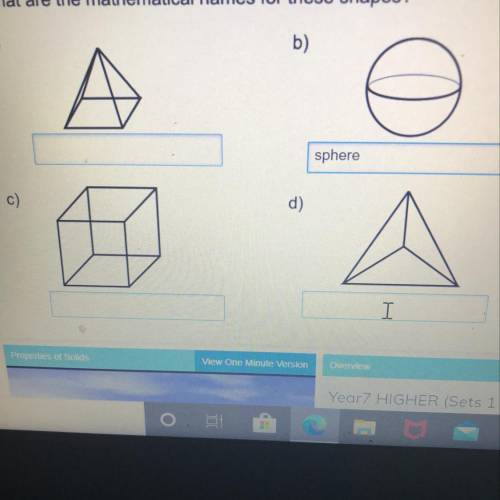 What are the mathematical names for these shapes