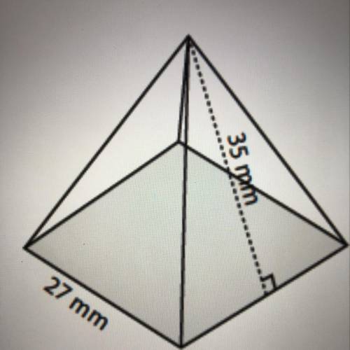 Please help me solve. Surface area of this pyramid?
