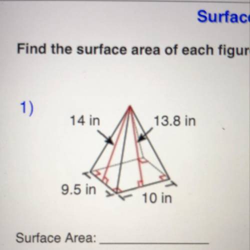 Please help me find surface area to the nearest hundredth round please