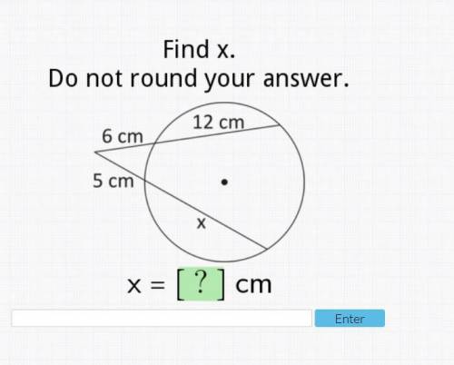 Find X. Do not round your Answer