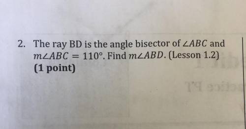 The ray BD is the angle bisector of
