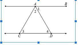 Write a two-column proof. Given: Triangle ACD is isosceles; <1 is congruent to <3 Prove: Segm