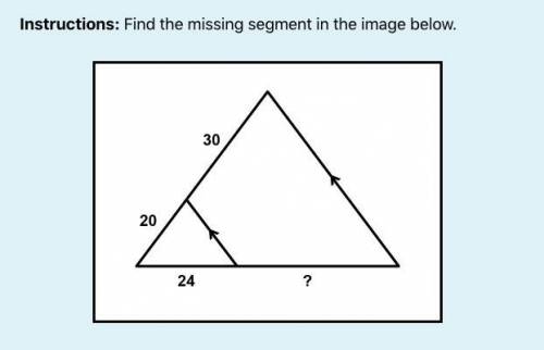Trying to find the missing segment to the triangle in the attached image.