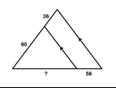 Find the missing length to the attached triangle.