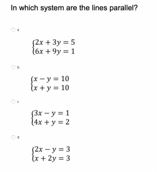 When are the lines parallel?