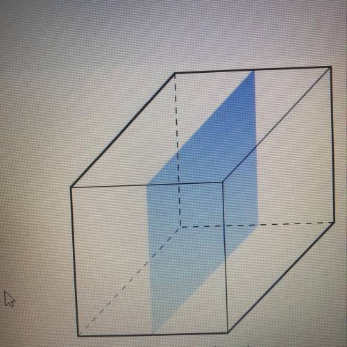 Describe the cross-section of the rectangular prism￼

trapezoid 
rectangle 
triangle 
hexagon