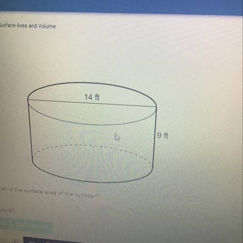 What is the surface area of the cylinder ￼￼

224 pi ft^2
273 pi ft^2
126 pi ft^2
175 pi ft^2