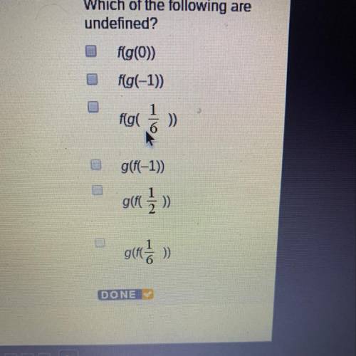 Which of the following are undefined?