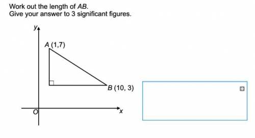 Work out the length of ab, give your answer to 3 significant figures