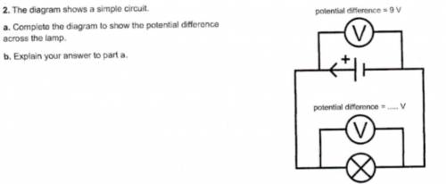 Please help quickly its for my exam lol.Find the potential difference and then please explain it in