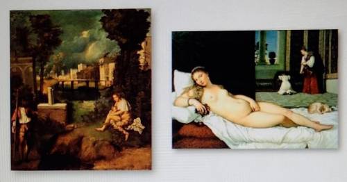 How are the n*des in the images below depicted differently?

a. The n*de in the painting on the le