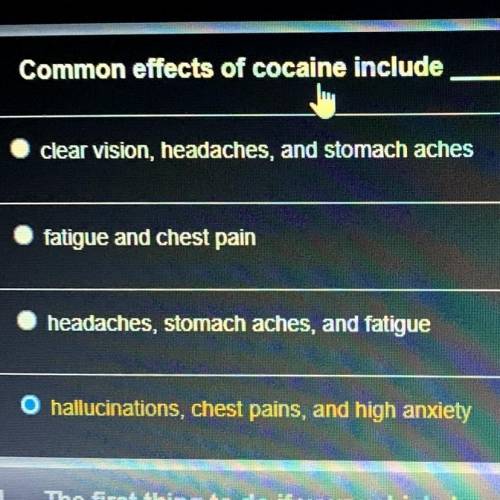 Common effects of cocaine include?