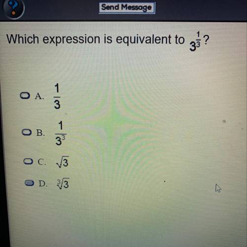 Which expression is equivalent to 3 1/3?
