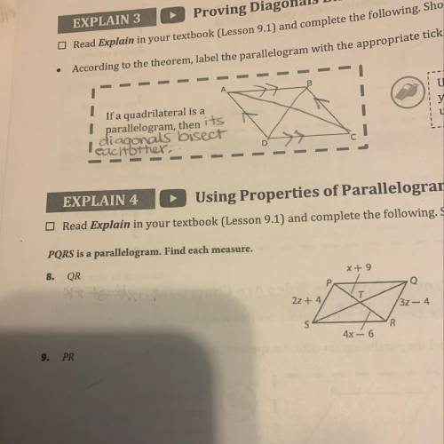 Find each measure of the parallelogram