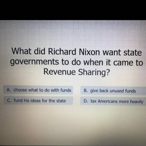 What did Richard Nixon want state governments to do when it came to Revenue Sharing?