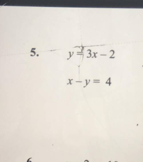 HELP PLZ ! Solve the system of equations using substitution show work plz