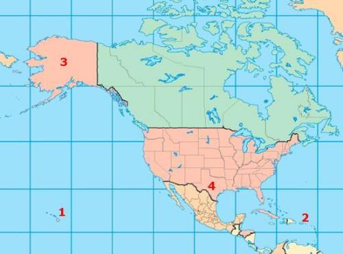 HELPPPPPP Which number on the map identifies a U.S. territory or protectorate that is not a state?