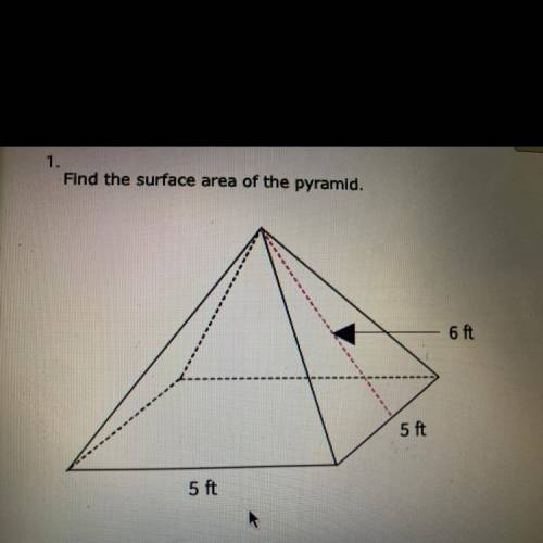 Find The surface area of the pyramid￼