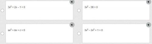 Which of these options is not a quadratic equation in x?