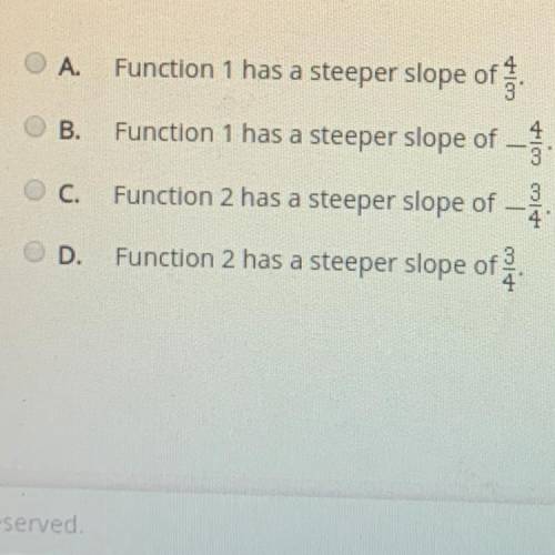 HELP ASAP! Consider the linear function below here. (The photo)

Find the slope of each of the fun